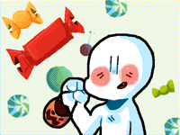 Got some candy!